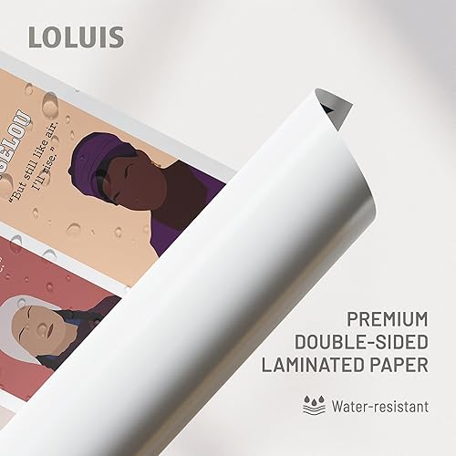 Miniatura 5 de LOLUIS Arte de pared inspirador, sin marco, de 16 x 24 pulgadas, dibujado a mano, citas de mujeres, obras de arte, decoración motivacional de