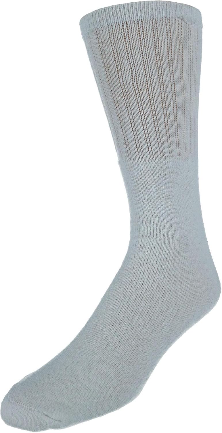 CTM Men's Tube Cotton Blend Casual Socks 4 Pair Value Pack
