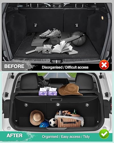 Miniatura 282 de Powerty Cubierta de Carga para Accesorios Kia Sportage 2023-2025 2026, Textura de Lona Cubierta Retráctil para Maletero Trasero de Carga de Equipaje