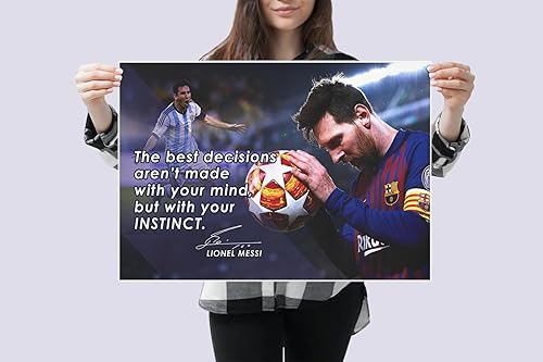 Miniatura 3 de Lionel Messi - Póster motivacional con citas inspiradoras, carteles para el aula, para hombre, fútbol, profesional, coaching, arte de pared,