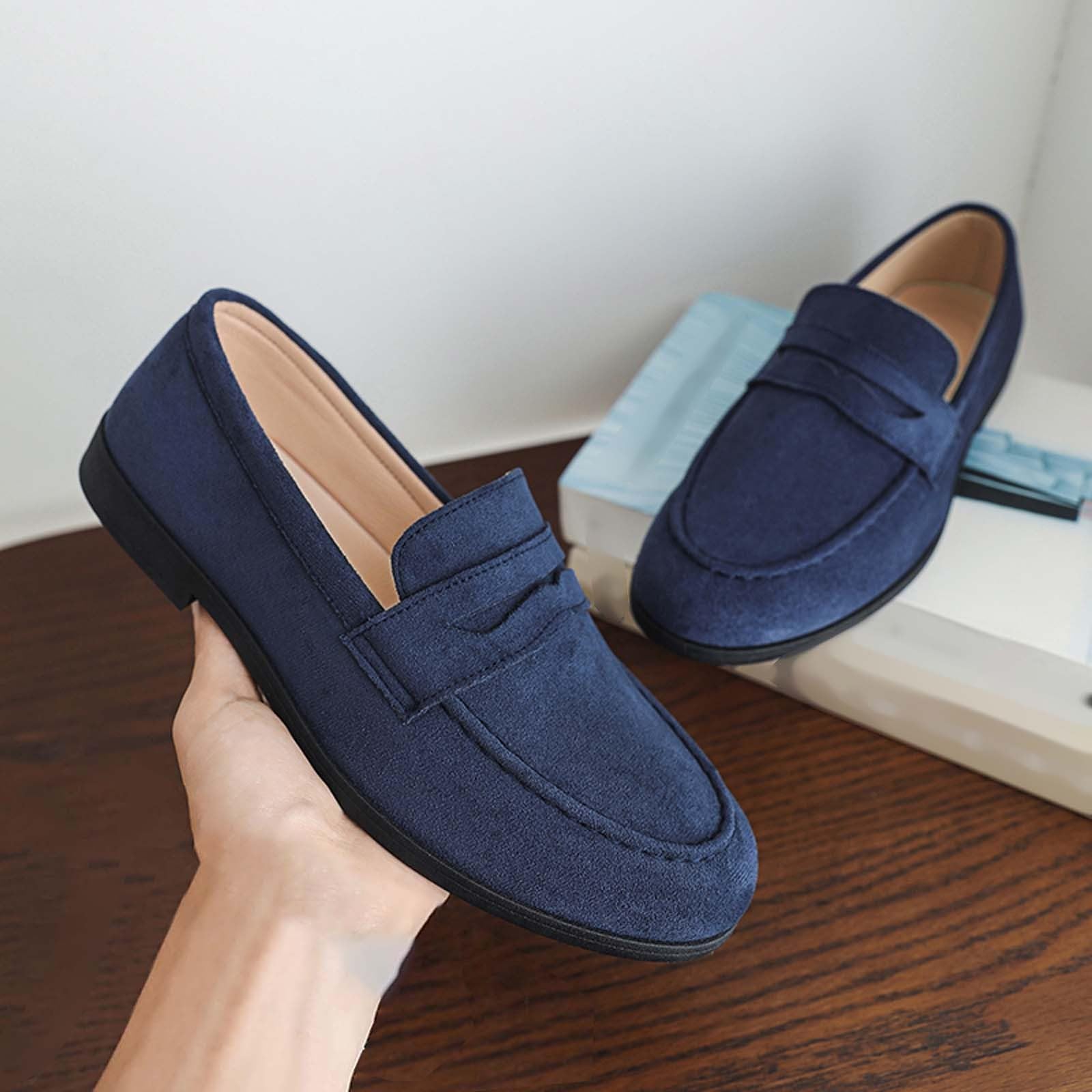 Mocassini Uomo Eleganti 39-45 EU in Pelle Scarpe da Barca Primavera Estive Mocassino Slip-on Elegante Loafers Senza Lacci Casual Teacher Shoes Comode per Cerimonia, Lavoro e Uscire,