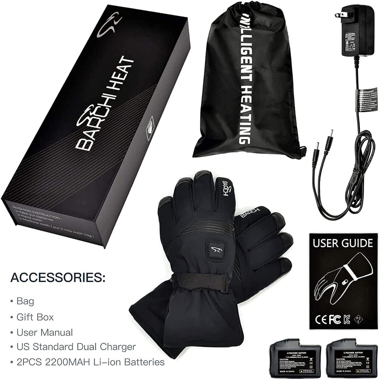 Heated Gloves for Men Women, Winter Hand Warmers 7.4V Rechargeable Powered Battery Electric Touchscreen Water Resistant Heating Gloves for Cycling Motorcycle Skiing Snowboarding Hiking Hunting - Image 5