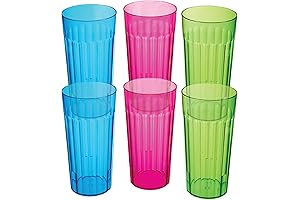Arrow Home Products 16 oz Rainbow Plastic Tumblers: Vibrant, Durable, and BPA-Free Drinking Companions