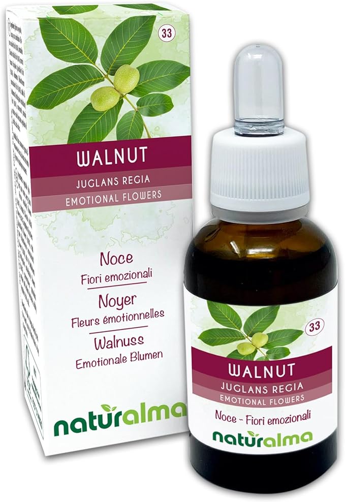 Walnut o Nogal (Juglans regia) - Flores emocionales Naturalma en gotas 30 ml, extracto líquido sin alcohol, vegano