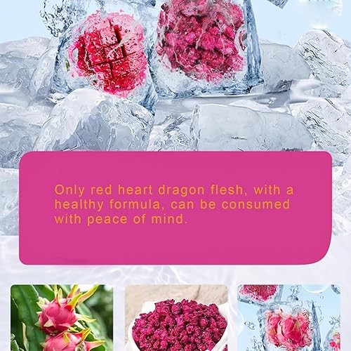 Miniatura 7 de Bocadillo liofilizado de fruta del dragón en cubitos - 4.23 onzas, grano pitaya liofilizado (fruta del dragón), fruta del dragón liofilizada