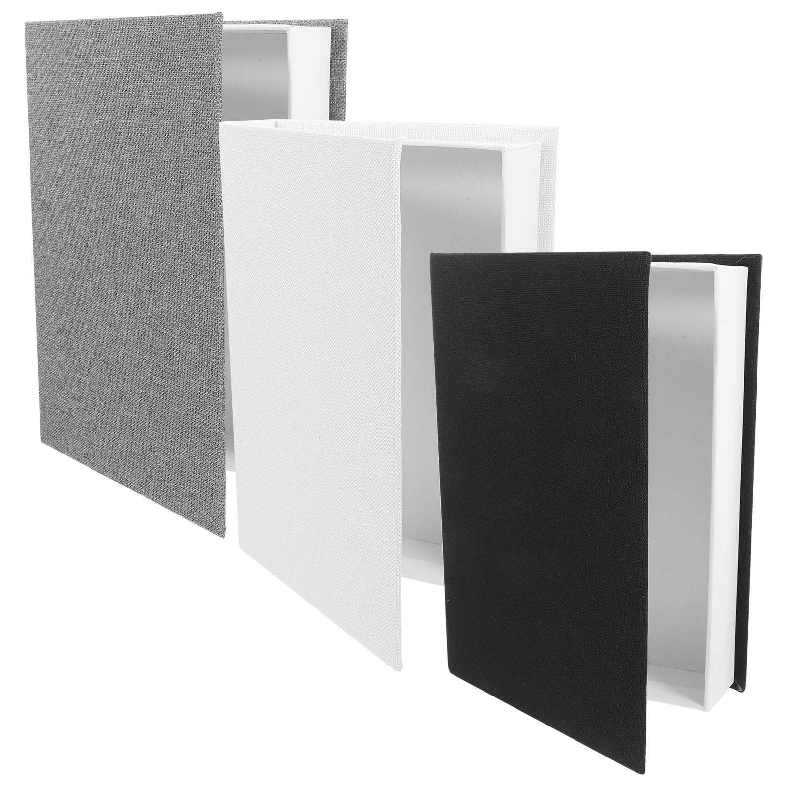 Livres décoratifs en lin boîte de rangement pour salon et bureau élégant