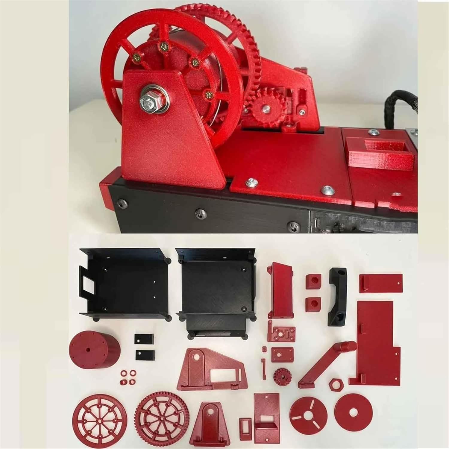3D Printer Extruders, Recycled Pet Filament Maker, Bottle Recycler, W/Digital Display Temperature, Speed Adjustable, for Families, DIY Makers Red