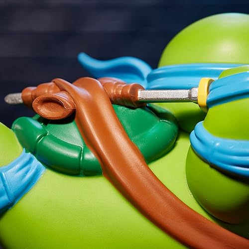 Vista 5 de TUBBZ First Edition Leonardo Figura coleccionable de pato de goma de vinilo Producto oficial de las Tortugas Ninja Mutantes Adolescentes TV