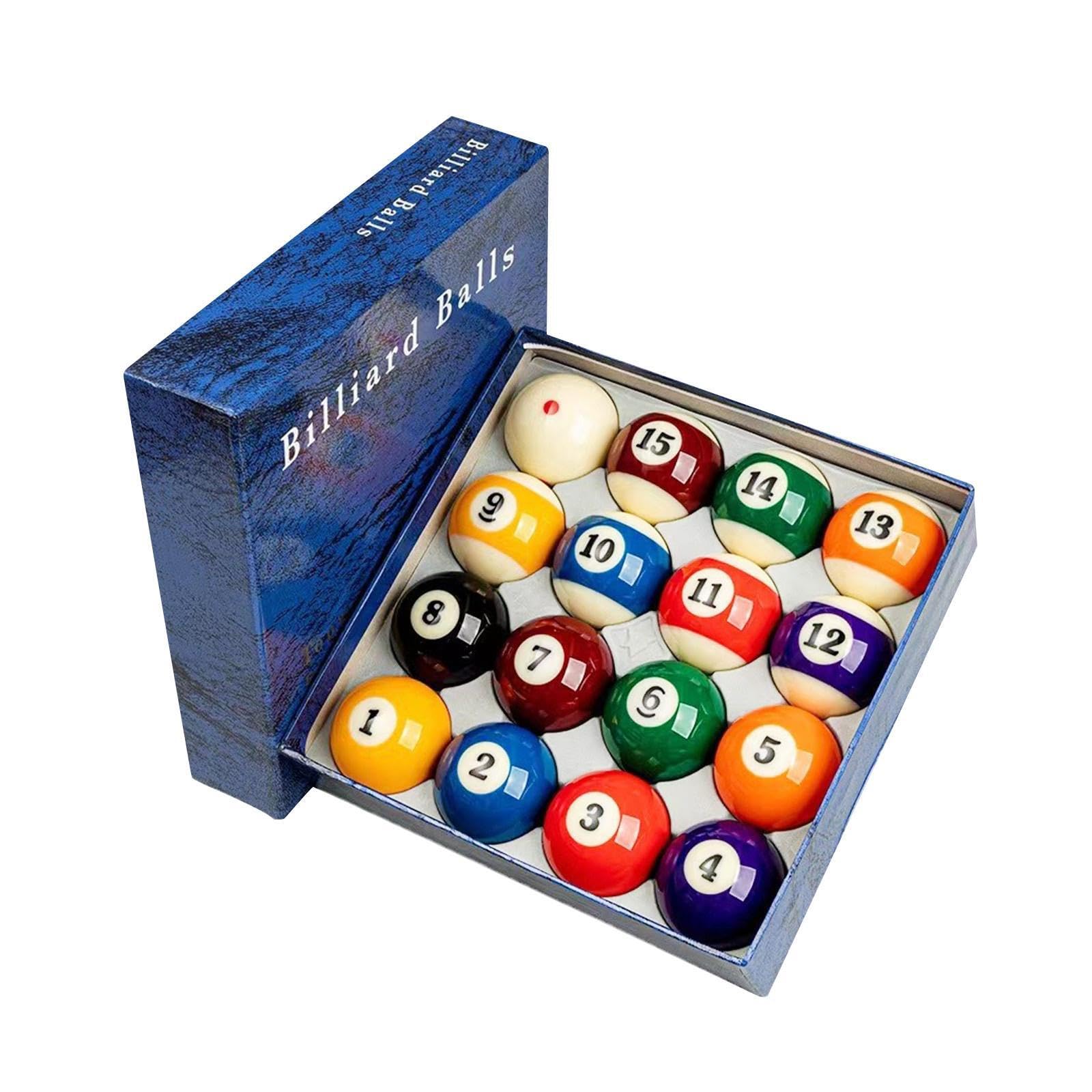 Hochwertige Billardkugeln aus Kunstharz, komplettes Set mit 16 farbenfrohen Kugeln. Billardzubehör für Pooltisch und Snooker.