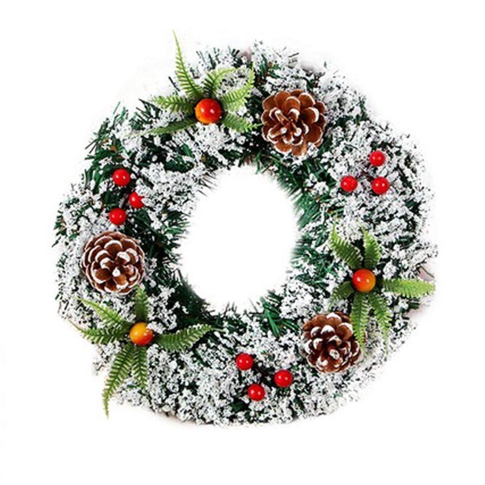 MIAOXIAO Weihnachten Dekoration Girlande Kreativ Weihnachten Türkranz Weihnachtsgirlande Künstliche Kränze Weihnachtskranz Deko Christmas Wreath Decoration,40CM