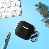 Vista 2 de kwmobile Funda de silicona compatible con Xiaomi Redmi Buds 3 - Funda adhesiva con clip - Negro