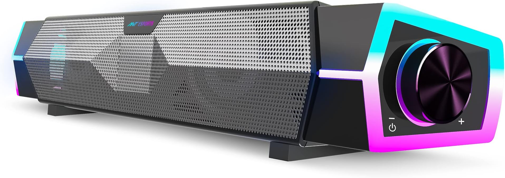 GS370SB Gaming Speakers for Desktop Monitor, Dynamic RGB Sound Bar With USB Powered HiFi Stereo Audio for PC, Laptop, Tablet, Cellphones