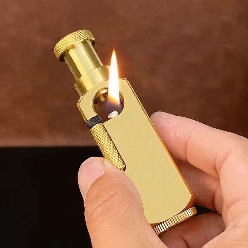 Encendedor Vintage de Cuero Puro para Fumar miniatura 7