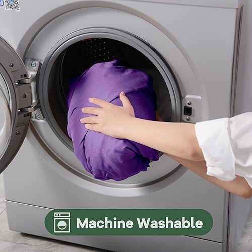 Miniatura 6 de Joyching Sábana bajera tamaño California King, 2 bolsillos laterales de almacenamiento, bolsillo extra profundo de 16 pulgadas, suave y