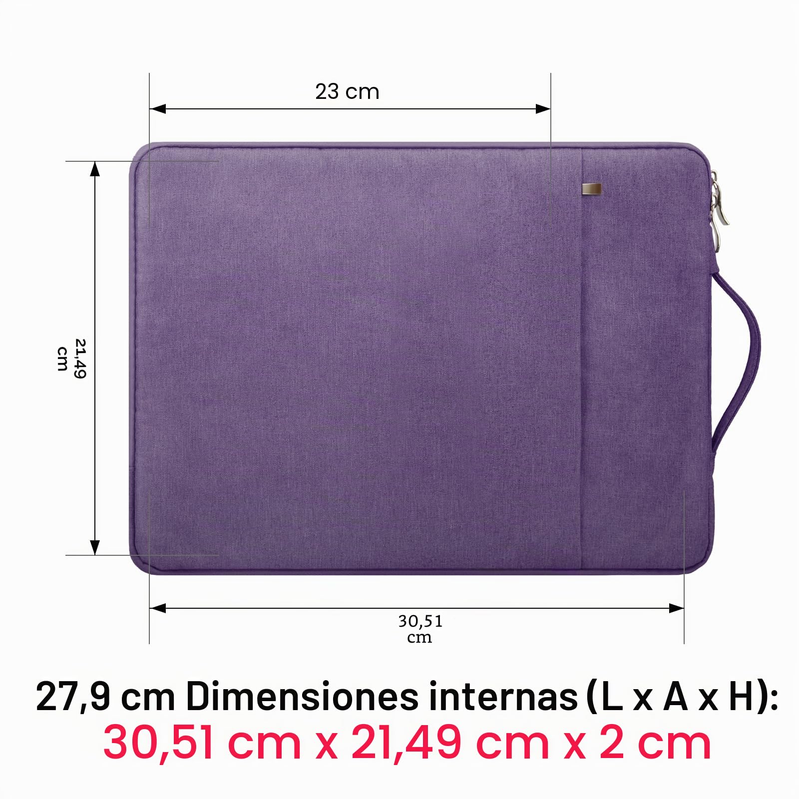 RAINYEAR 11 Pulgadas Funda Protectora para Portátil Compatible con 11 MacBook Chromebook Surface Tablet Dell HP Asus Laptop Ordenador Portátiles Bolsa con Asa y Bolsillo Delantero,Morado