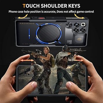 Red Magic 11S Pro/11S Pro+/11 Pro/11 Pro+ Case, Ultra Thin Lightweight Cover Soft TPU Bumper + Acrylic Military Grade Airbag Shockproof Drop Protection, Black