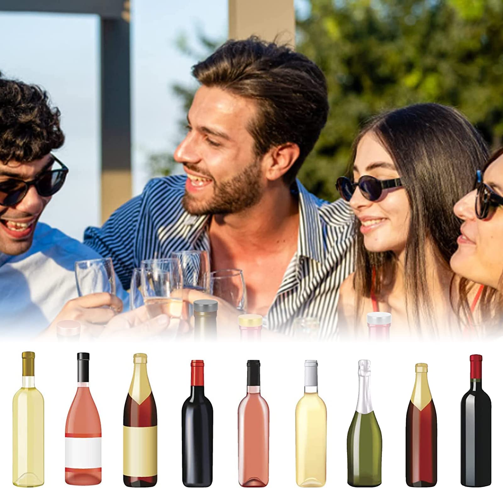 Corchos de Vino (60 Unidades). Corchos de Vino, Botellas y champán para Botellas de Vino, Cerveza y Vidrio. Manualidades. 3,9 × 2,1 cm.