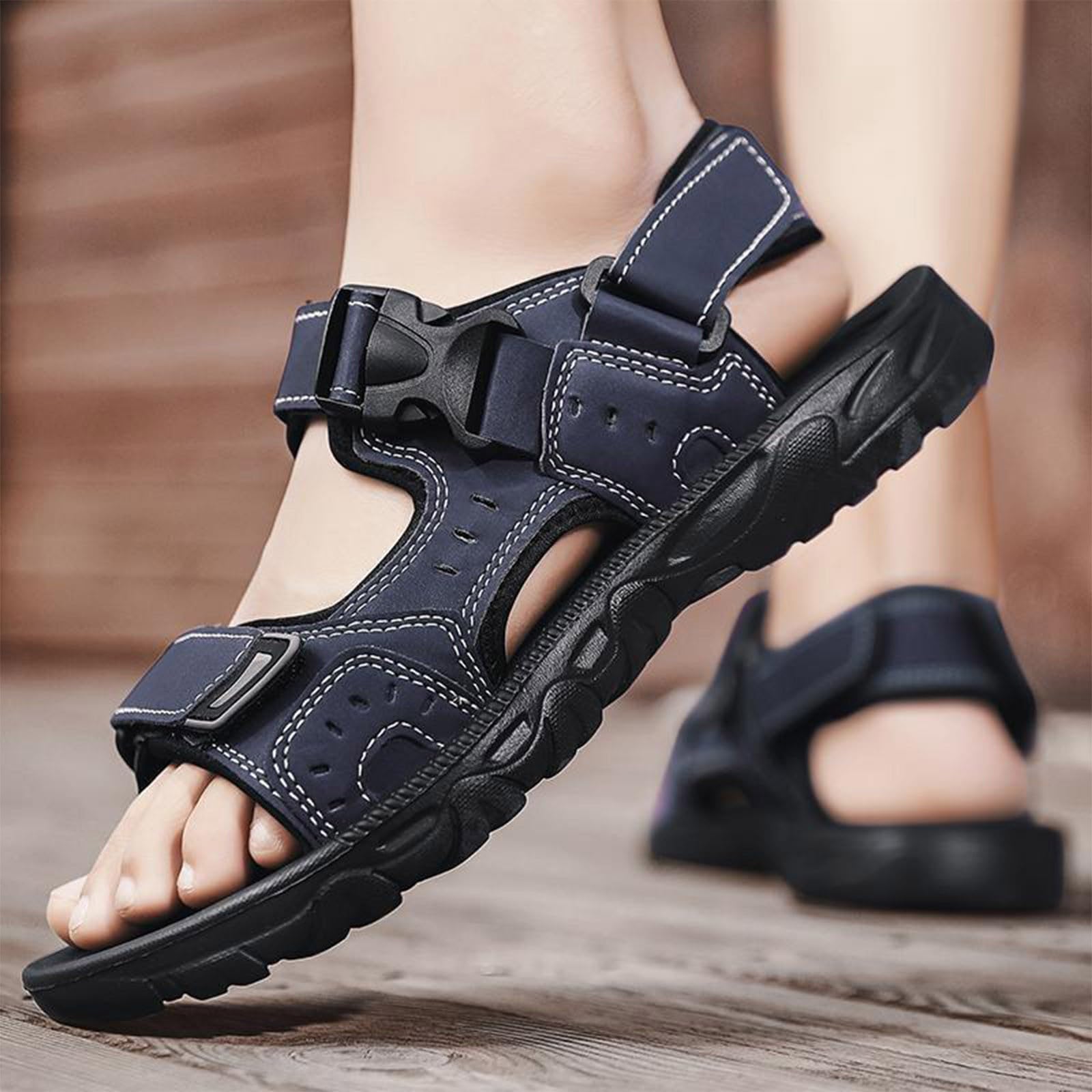 Générique Sandales été décontractées scratch respirantes légères extérieur homme chaussures plage confortables antidérapantes