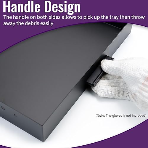 Miniatura 5 de Mxclimate Bandeja de cenizas para chimenea, cenicero negro ajustable con asas para el interior de la chimenea. Soporte expandible de acero