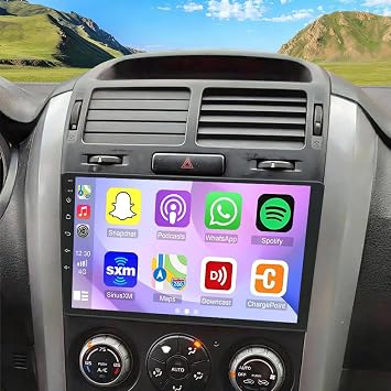 Android 13 Double Din Car Stereo Radio for Suzuki Grand Vitara 2005-2015 with Wireless Carplay Android Auto 9 in Touchscreen for Suzuki Grand Vitara Car Stereo GPS Bluetooth WiFi FM RDS DSP SWC-2+64G