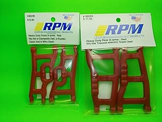 RPM 80249 Front & 80189 Rear Red A-Arms VXL XL5 Rustler & Stampede 2wd Includes CHICAGOLAND RC Coupon