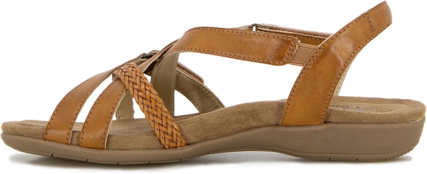 JBU Brooke Vegan Women's Comfort Casual Adjustable Ankle Strap Classic Flat Sandals - Image 7