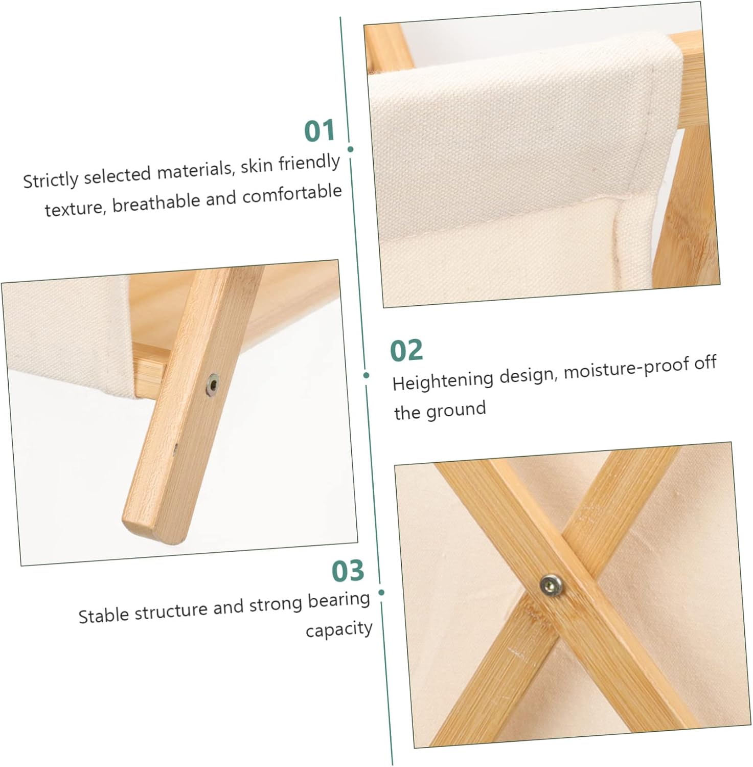 Folding Laundry Basket Capacity Clothes Storage Hamper for Home and Nursery Cotton Linen Dirty Clothes Container and Organizer Spacious Foldable Sundries Bin for Bedroom and