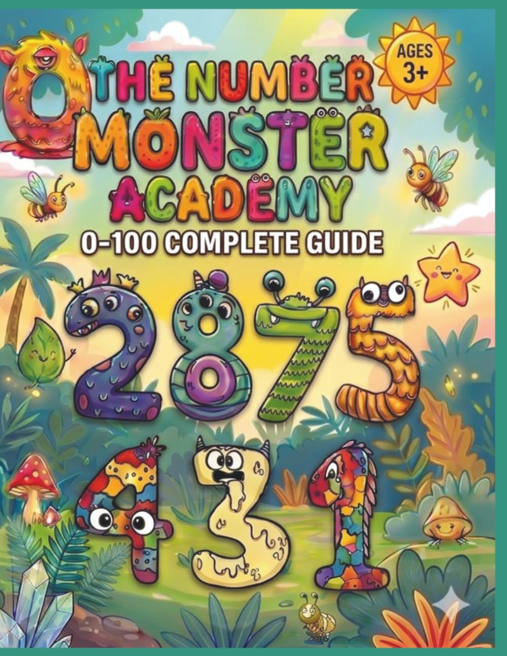 THE NUMBER MONSTER ACADEMY 0-100 COMPLETE COLORING GUIDE: An Engaging Number Academy Adventure for Kids Ages 3+, Learn to Count with 101 Cute and Fun Monster Creatures