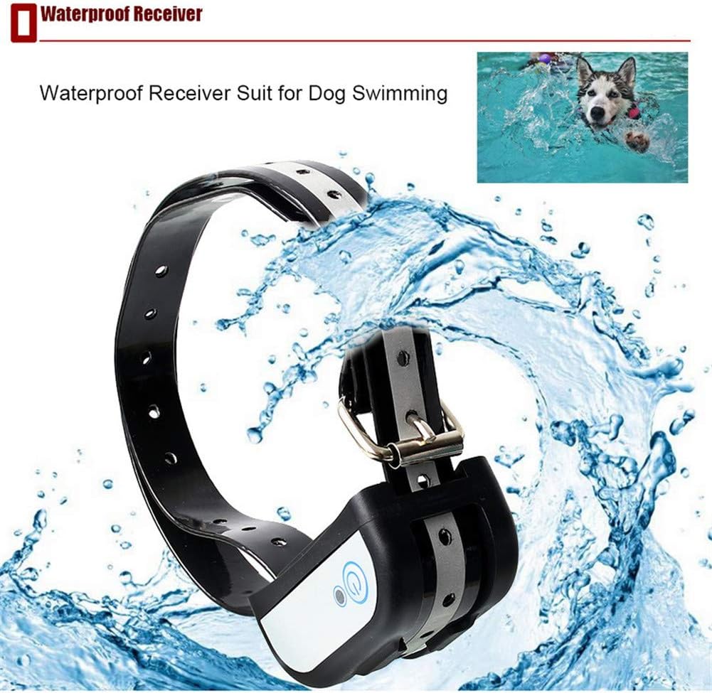 2in1 Wireless Dog Fence Electric Pet Training Containment System, Safe Effective, Adjustable Control Range & Display Distance,for Small,Medium,Large Dogs with Waterproof Rechargeable Receiver Collars,