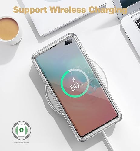 Miniatura 7 de SURITCH Funda mejorada para Samsung Galaxy S10 Plus, protector de pantalla antiarañazos integrado, protección de doble capa, protección completa a