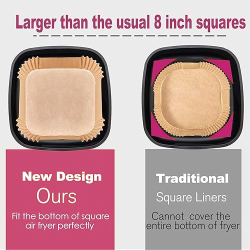 Miniatura 4 de Forros para freidora de aire para freidora de aire rosa, forros de papel desechables para freidora de aire Paris Hilton, freidora de aire blanca,