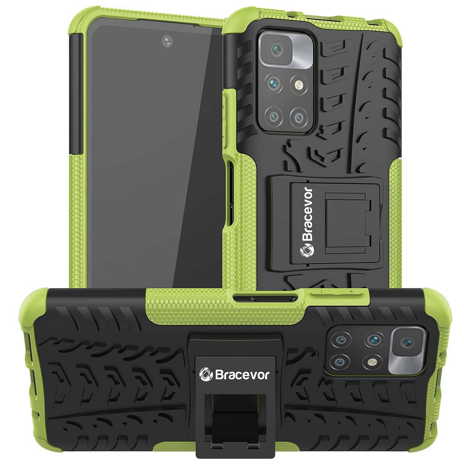 Bracevor Back Cover for Xiaomi Redmi 10 Prime (Military Green) | pc+TPU | Kickstand Case (B09QKM6BTR) Amazon Price History, Amazon Price Tracker