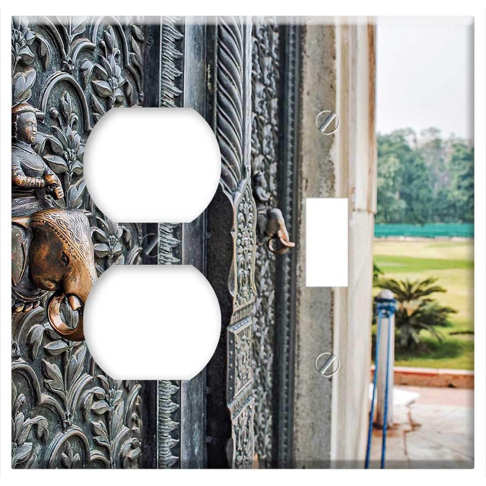 2-Gang, Outlet Toggle Combination Wall Plate Cover - Red Fort Monument Architecture Historical Lal Qila