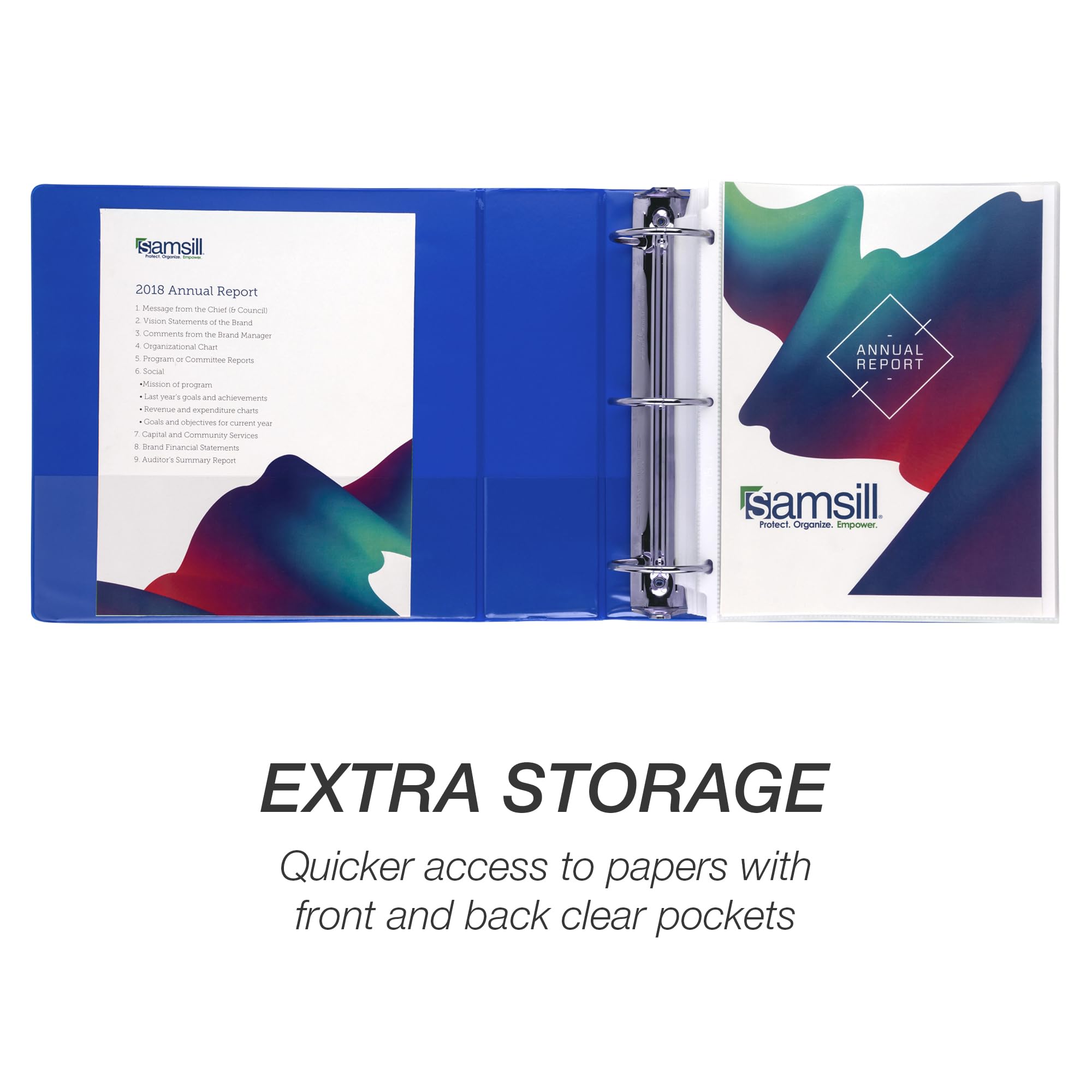 Snapklik.com : Samsill 3 Inch 3 Ring Binder, Made In USA, Economy Round ...