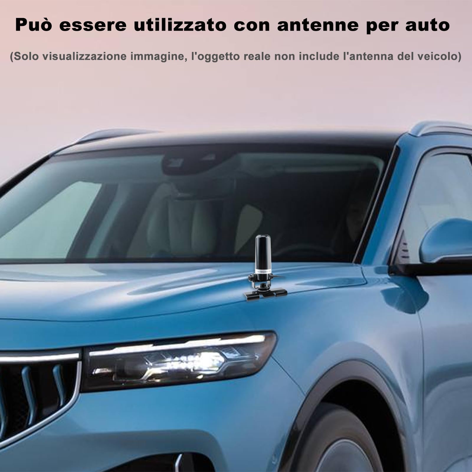 Antenna NMO Cavo coassiale in rame puro RG58/U 5M/16ft, Antenna per radio mobile per veicoli, da NMO a PL259, con supporto a labbro fisso NMO, adatta per radioamatori VHF/UHF/CB