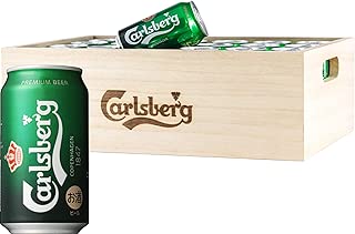 【Amazon.co.jp限定】 カールスバーグ 木製〈桐〉ストックケース付 [ ピルスナー 日本 350ml×24本 ]