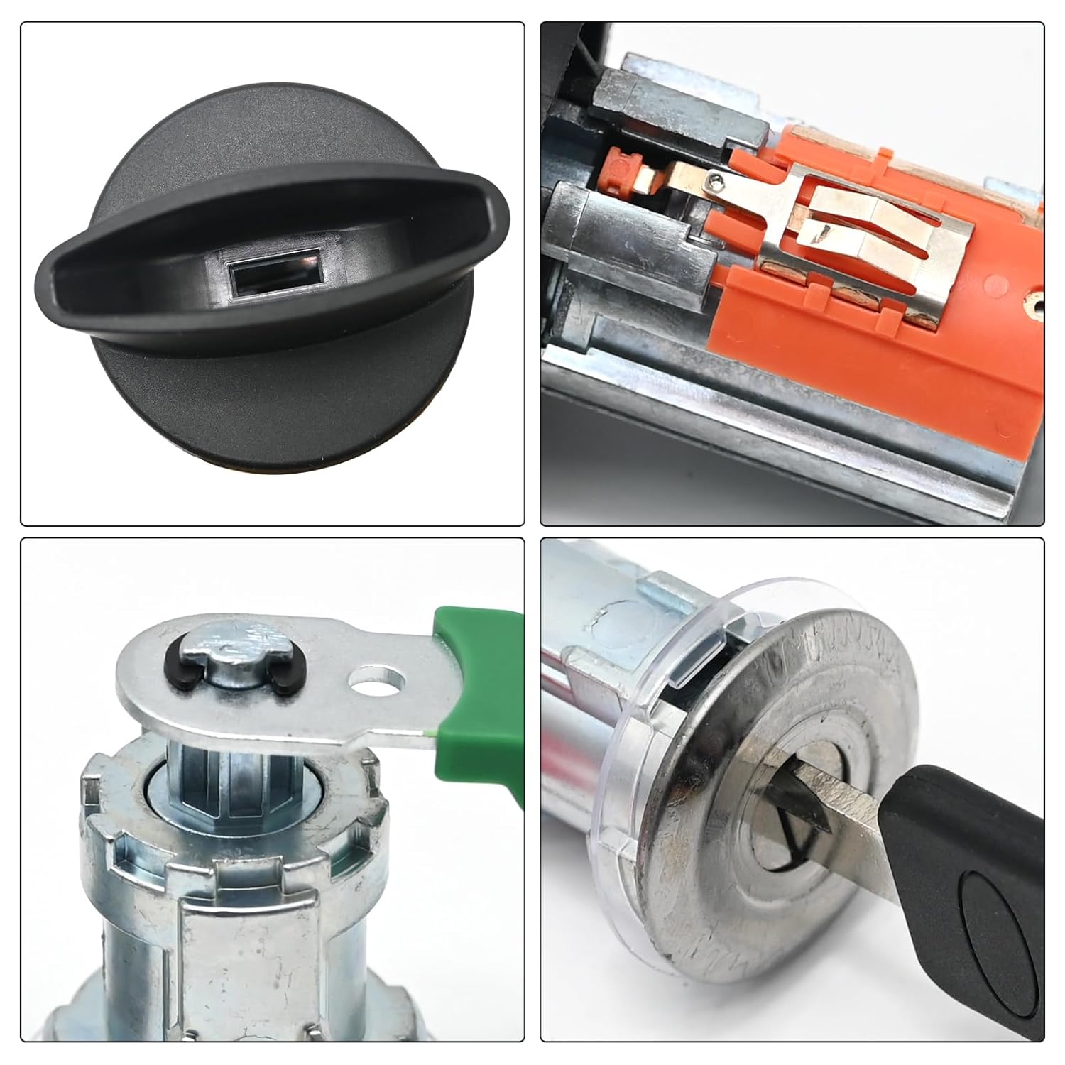 924-724 Ignition Switch Door Lock Cylinders with Key Ignition Lock Cylinder Replacement for 19976 Ford f250 Ford F Series 250 F350 F450 Super Duty 1997-2007 Replace LC6177 597638 DL5886