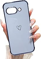Vista 67 de ZTOFERA Funda diseñada para Google Pixel 7a, bonito diseño de corazones de amor con borde chapado y protección de lente de cámara, para Google Pixel
