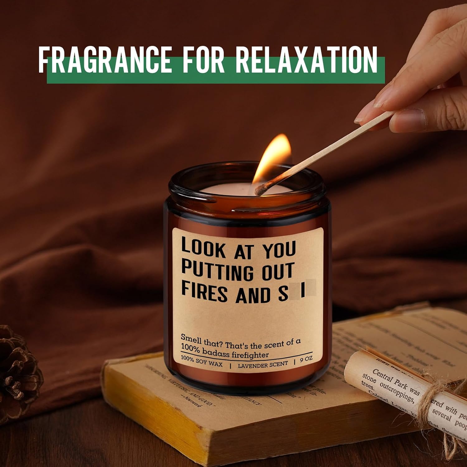 GSPY Candle, Firefighter Gifts for Men, Women - Fireman, Fire Fighter Gifts