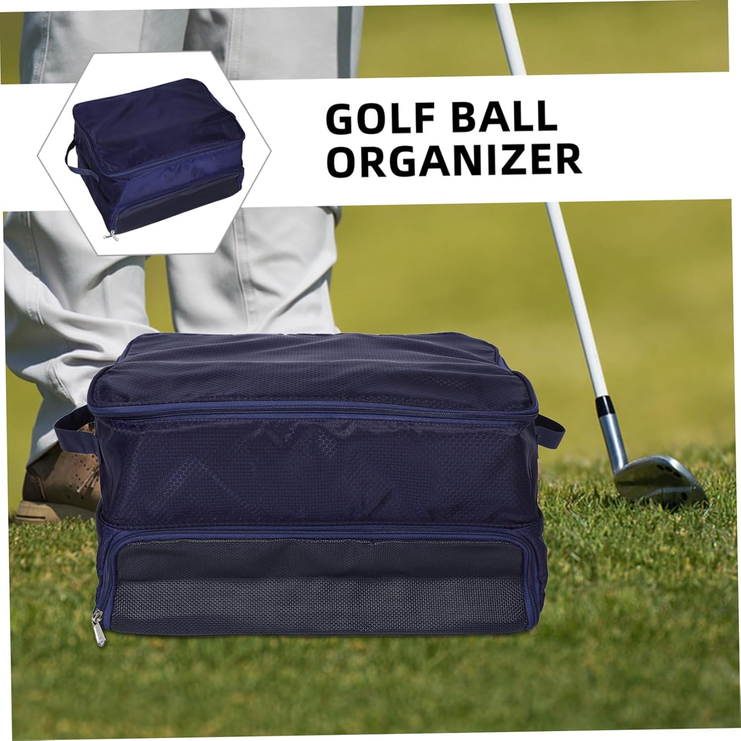 SUPVOX Large Outdoor Golf Storage Bag for Shoes and Hats Waterproof Golf Accessories Organizer Dustproof Design