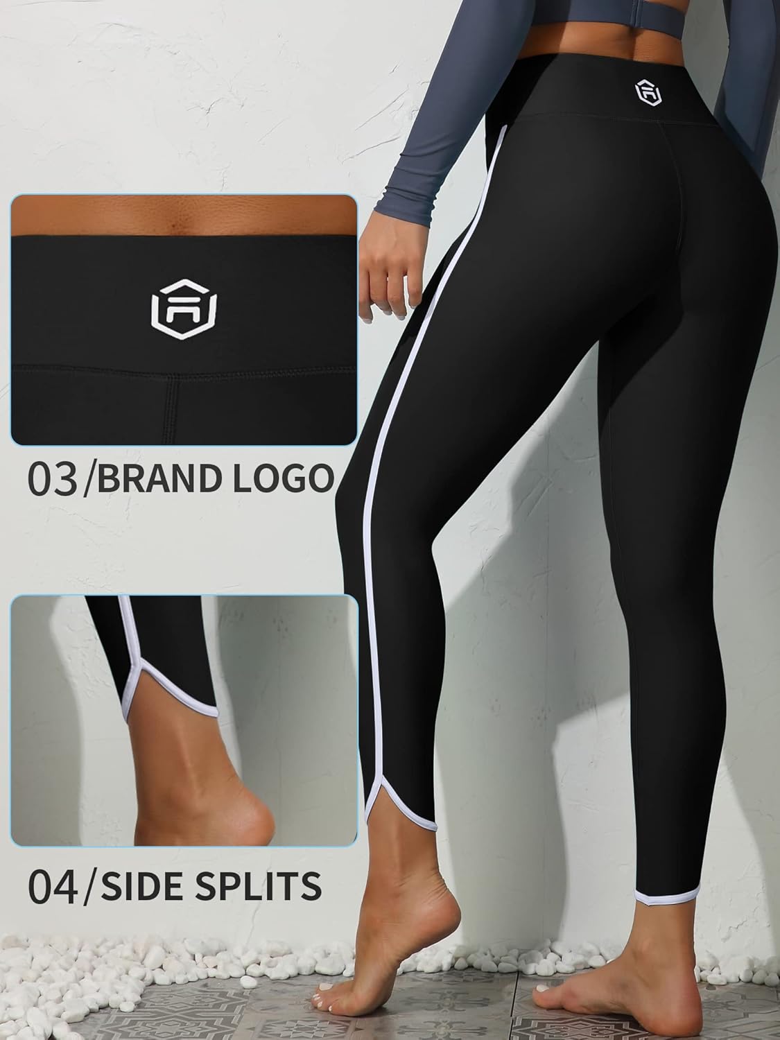 ATTRACO Womens Swim Pants with Pockets Long Swim Leggings High Waisted Swimming Pants - Image 4