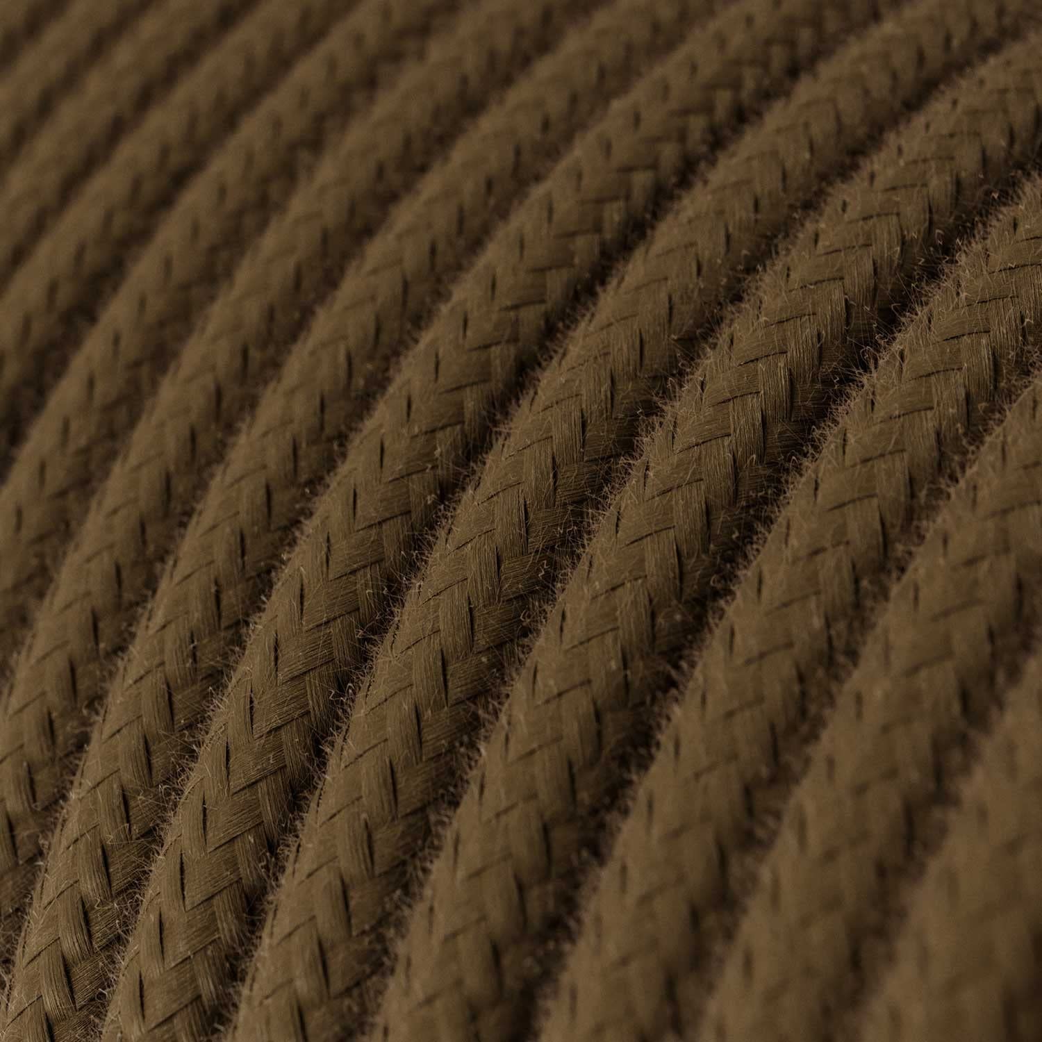 Creative Cables Textilkabel Rund Aus Baumwolle – 5 Meter, 3x0,75 Mm², Braun – Stylische Lampenkabel Für Innen, Made In Italy