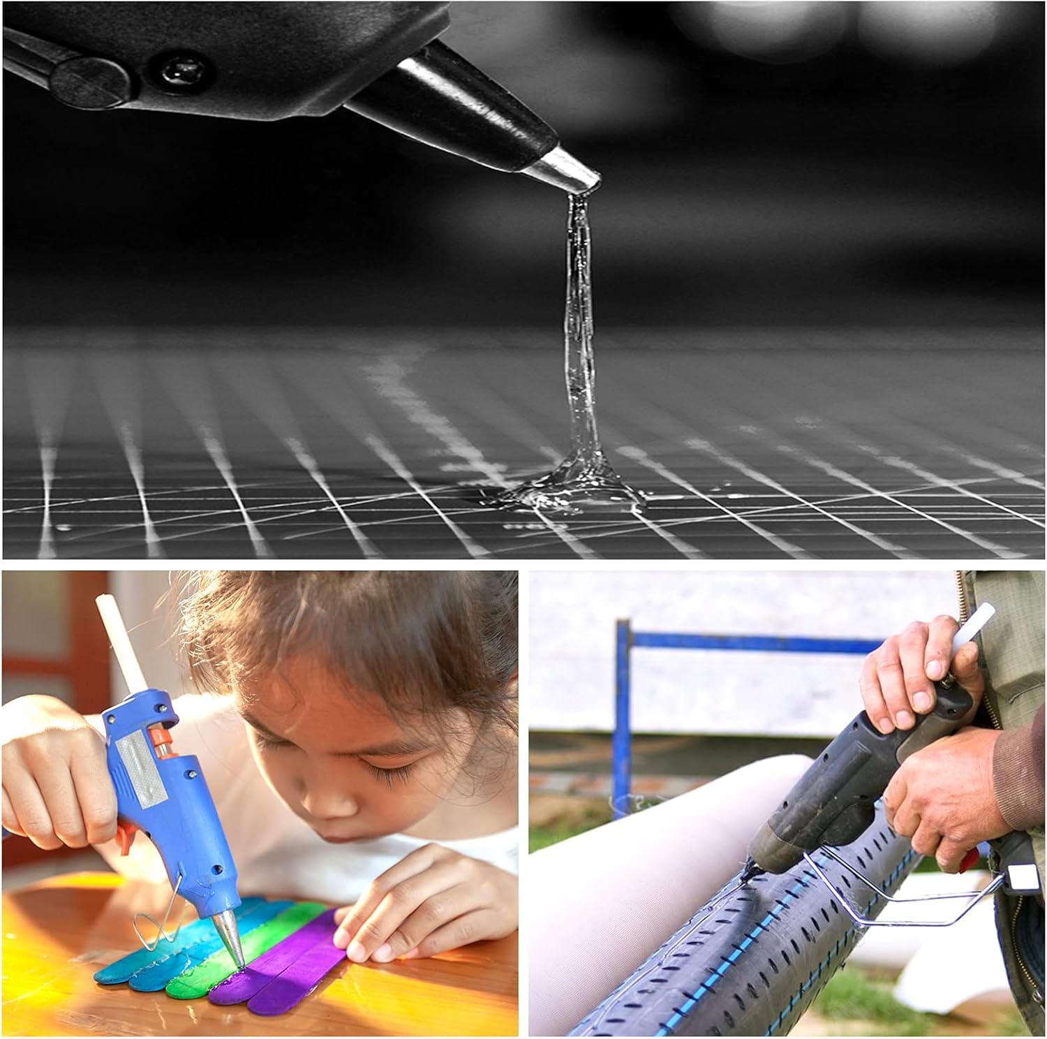 40 Pcs Barras de Pegamento Termofusible 11mm x 200mm, Palos de Pegamento Transparente, barras de pegamento transparentes universales, ideal para bricolaje, artesanías, ocio