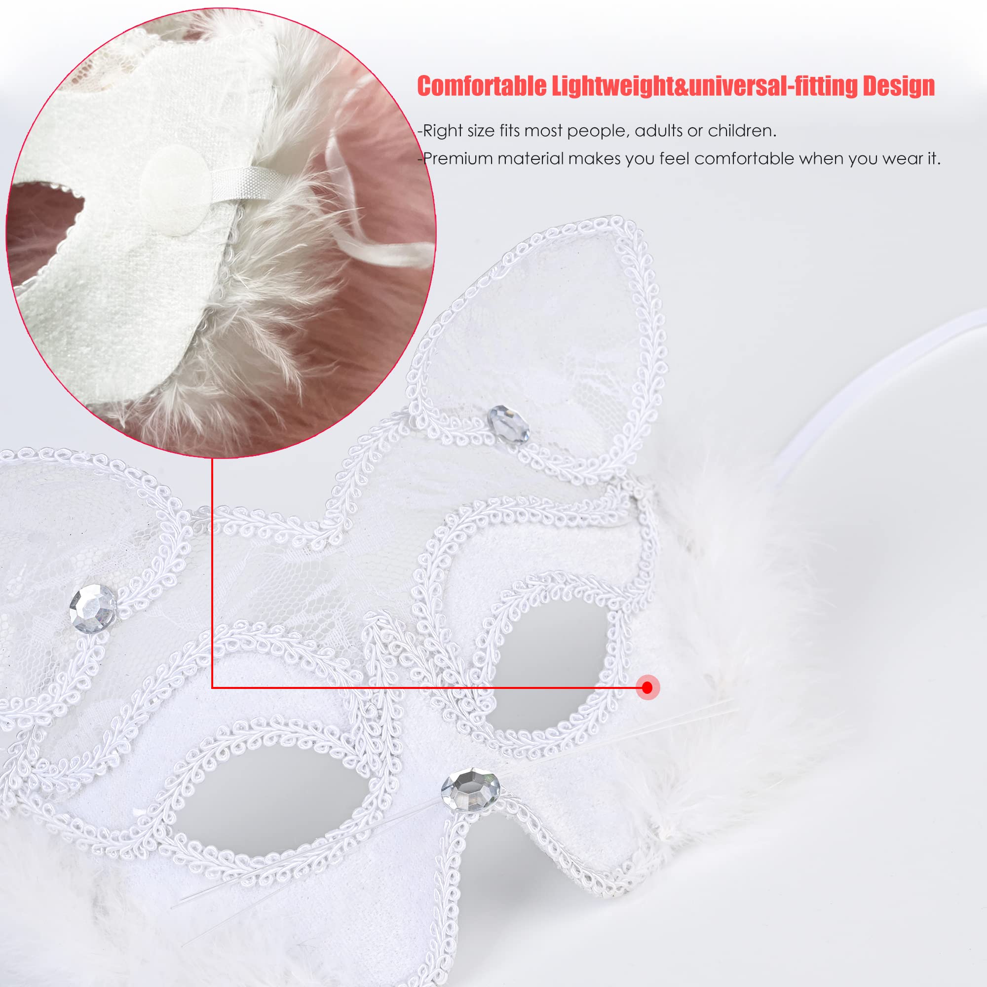Cat Paw Thigh High Socks Golves, Cute Soft 3D Toe Beans Socks Mittens Kitten Claw Pad Socks for Girl Women Cosplay Set…: 2pcs White Mask