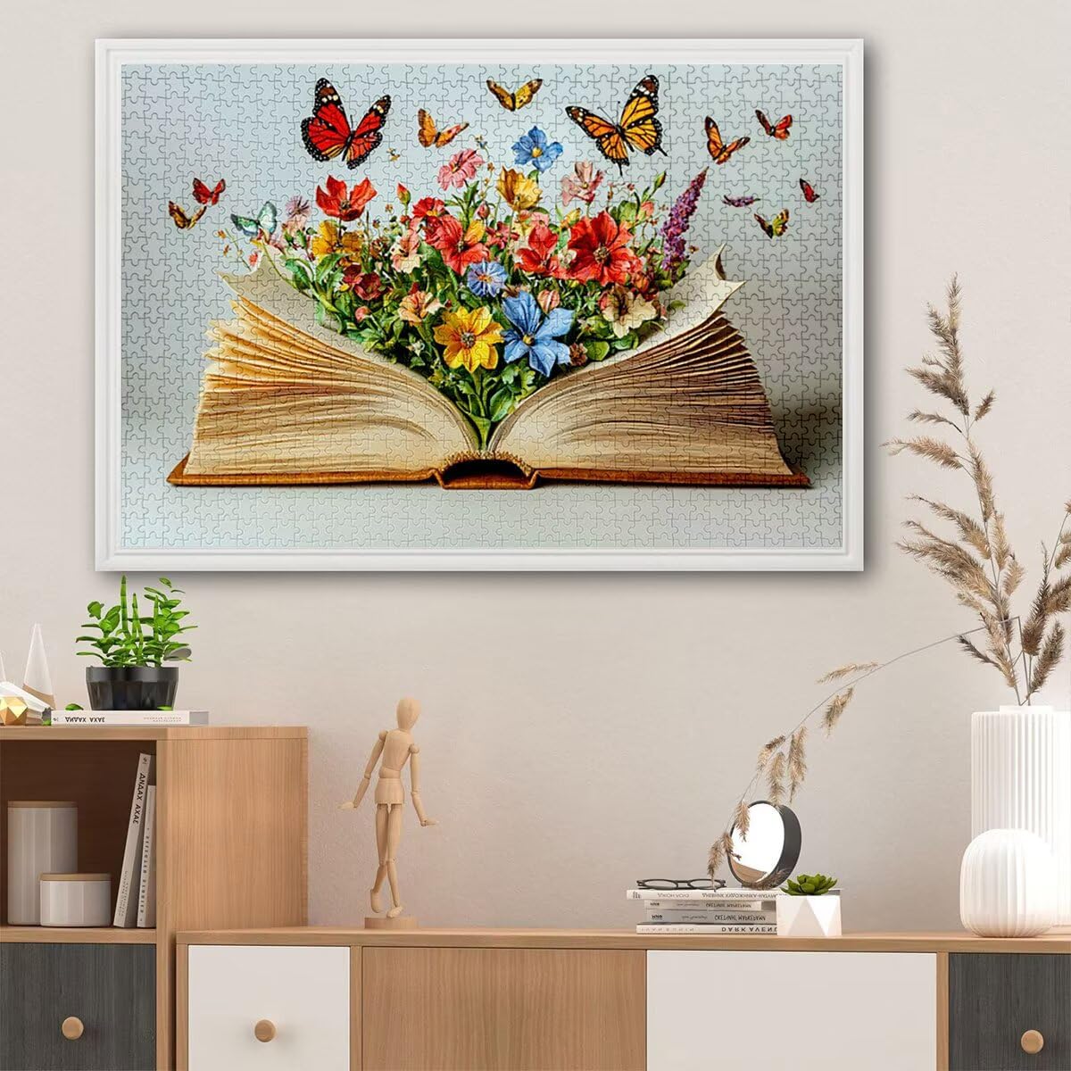 Puzzle 2000 sztuk kwiat dla dorosłych, puzzle drewniane książki dla dorosłych, wymagające drewniane łamigłówki, rodzinne gry edukacyjne, łamigłówki z pudełkiem na prezent do dekoracji domu, prezent