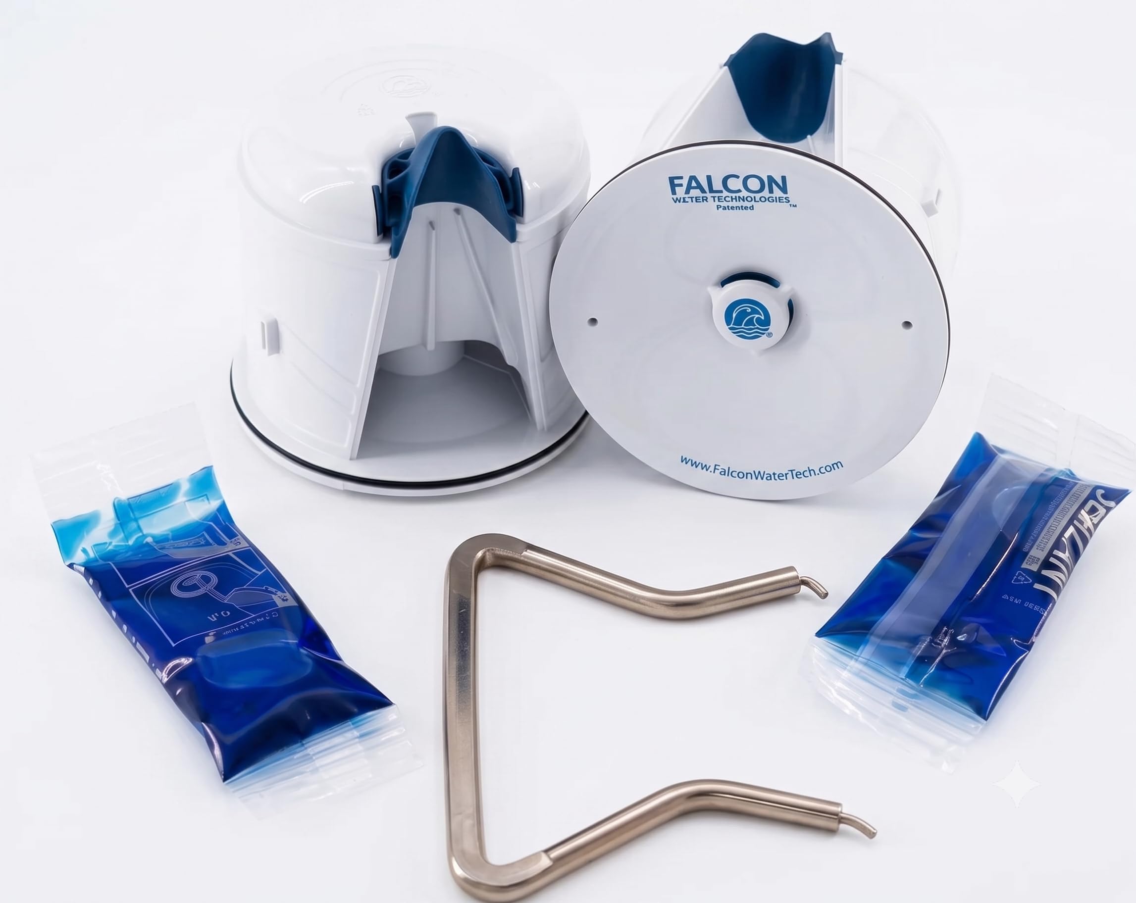 WaterFree Urinal Cartridge (2 Pk) - Falcon + Sloan WES-150 FWFC Universal Compatibility - Includes Waterless Urinal Cartridge, Blue Sealant, and Wrench Key