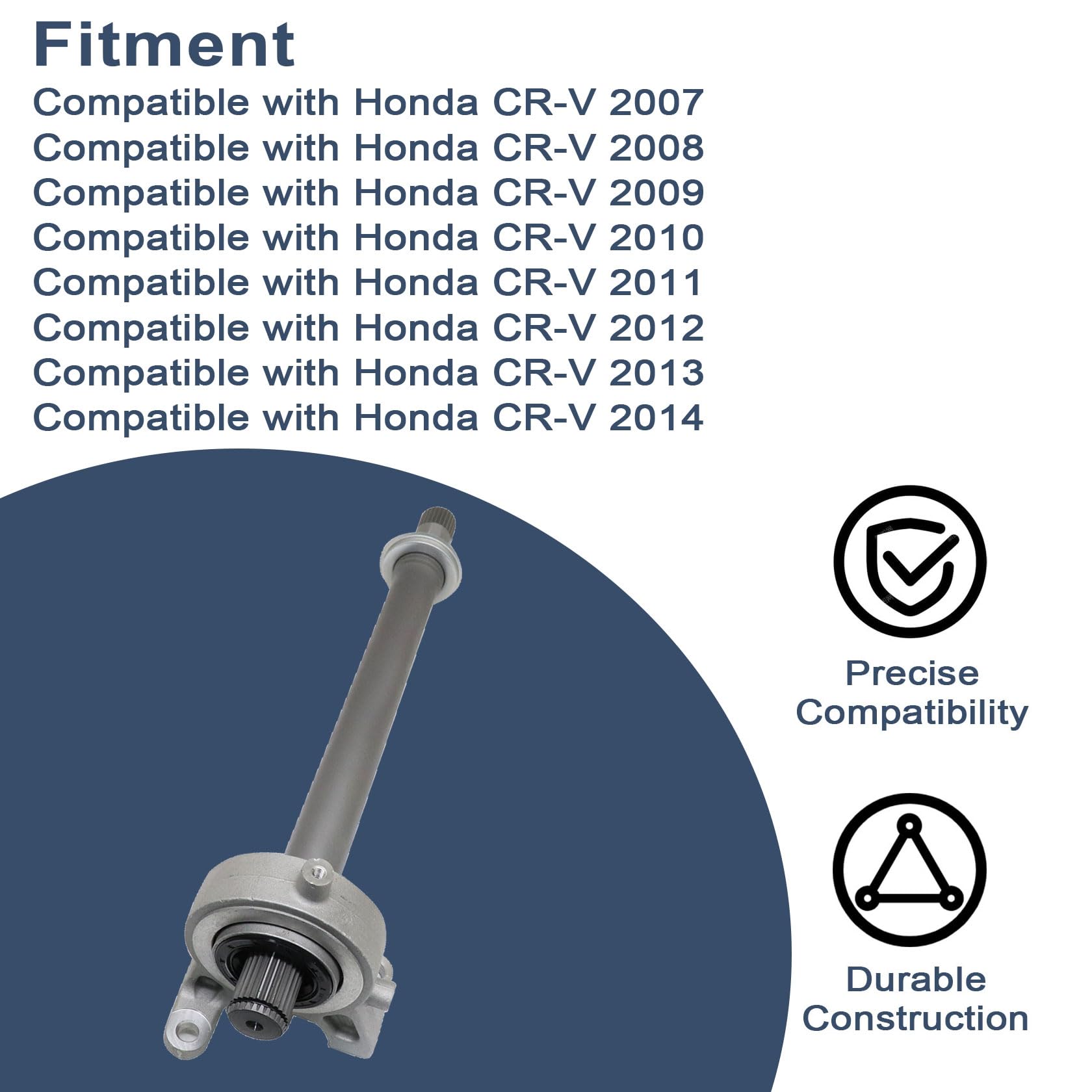 FZJDSD 1PC CV Intermedio Albero Compatibile con Honda CR-V 2007 2008 2009 2010 2011 2012 2013 2014 Sostituire 44500SWAA00 44500T0AA0