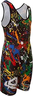 KO Sports Gear Wrestling Singlet Paint Splatter (Youth M : 50-65 lbs)
