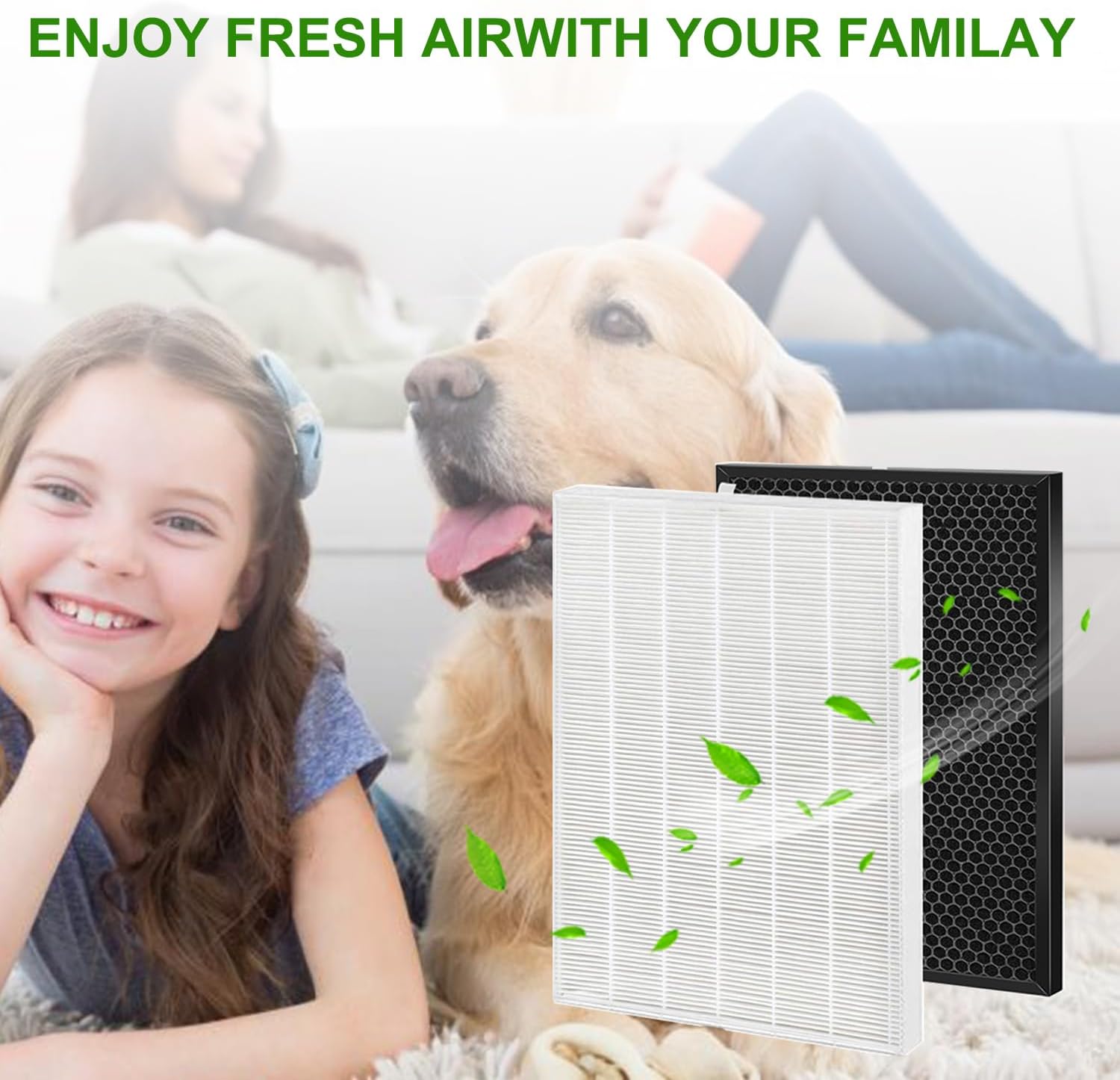 2 Pack XQ Replacement Filter X Compatible with Win-ix XQ, XQ Pro Tower Air Cleaner Purifier, 1712-0089-01-0101-02, True Fliter& Activated Carbon Filters - Image 7