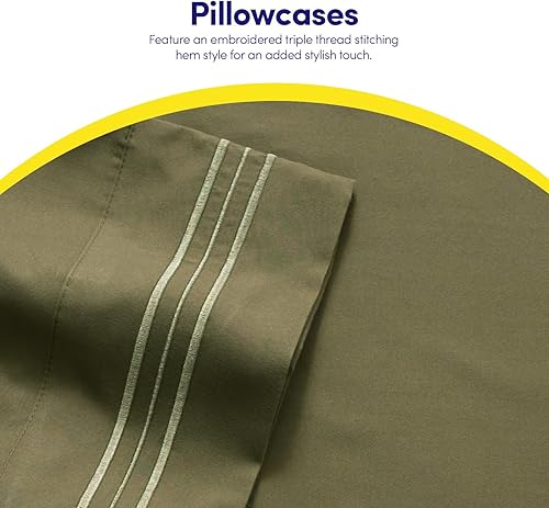 Miniatura 7 de 1500 Supreme Collection - Juegos de sábanas y fundas de almohada para hoteles, colchones, sábanas extrasuaves con correas elásticas en las esquinas